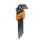 Beta 96BP Set of 9 Ball End Hex Key Allen Wrenches with Holder, SAE 1/16 in-3/8 in 000961000 - alternate 2